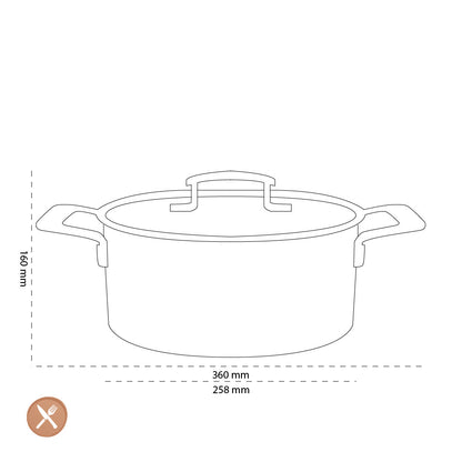 Demeyere - Industry 5 High saucepan with lid 24 cm