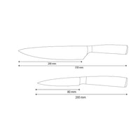 Shinrai Knives - Hammered Stainless Steel 2-Piece Knife Set - Chef's Knife + Paring Knife