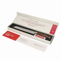 Shinrai Knives - Damascus Print 3-Piece Knife Set - Chef's Knife + Bread Knife + Paring Knife