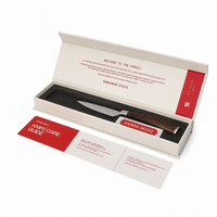 Shinrai Knives - Ensemble de 3 couteaux imprimés Damas - Couteau de chef + Santoku + Couteau d'office