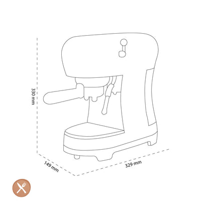 Smeg - Machine à expresso | Blanc | années 1950 | Machine à expresso manuelle