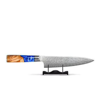 Shinrai Knives - Epoxy Sapphire Damascus Chef's Knife 20 cm