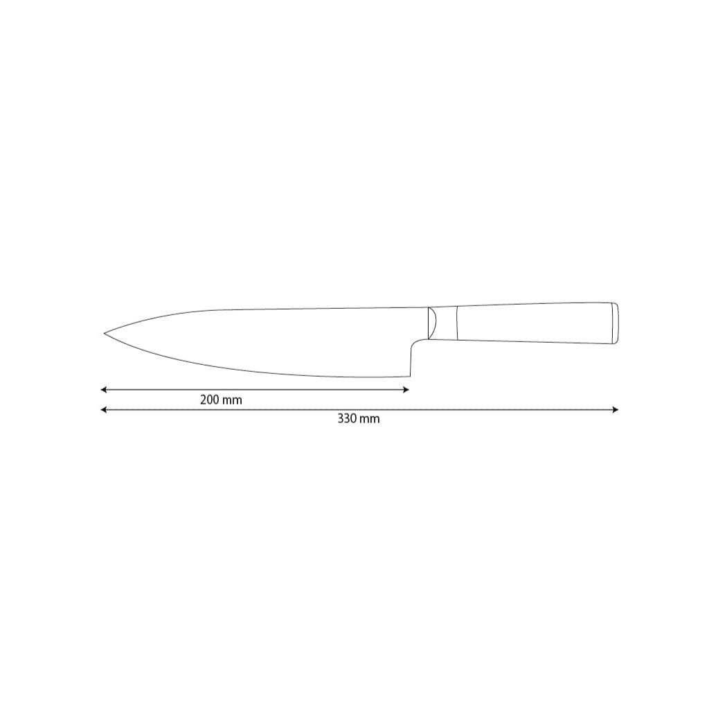 Shinrai Japan - Hammered Damast BR - Couteau de chef Damas 20 cm