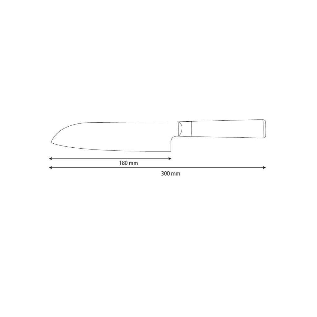 Shinrai Knives - Hammered Damask BR Santoku knife 18 cm