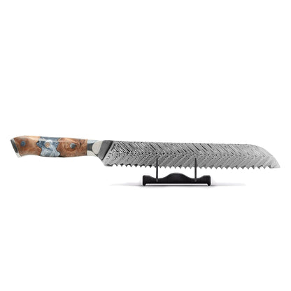 Shinrai Japan - Eclipse Series Damascus Bread Knife 20 cm