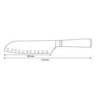 Damast Santoku Micarta Jewels knife 18 cm