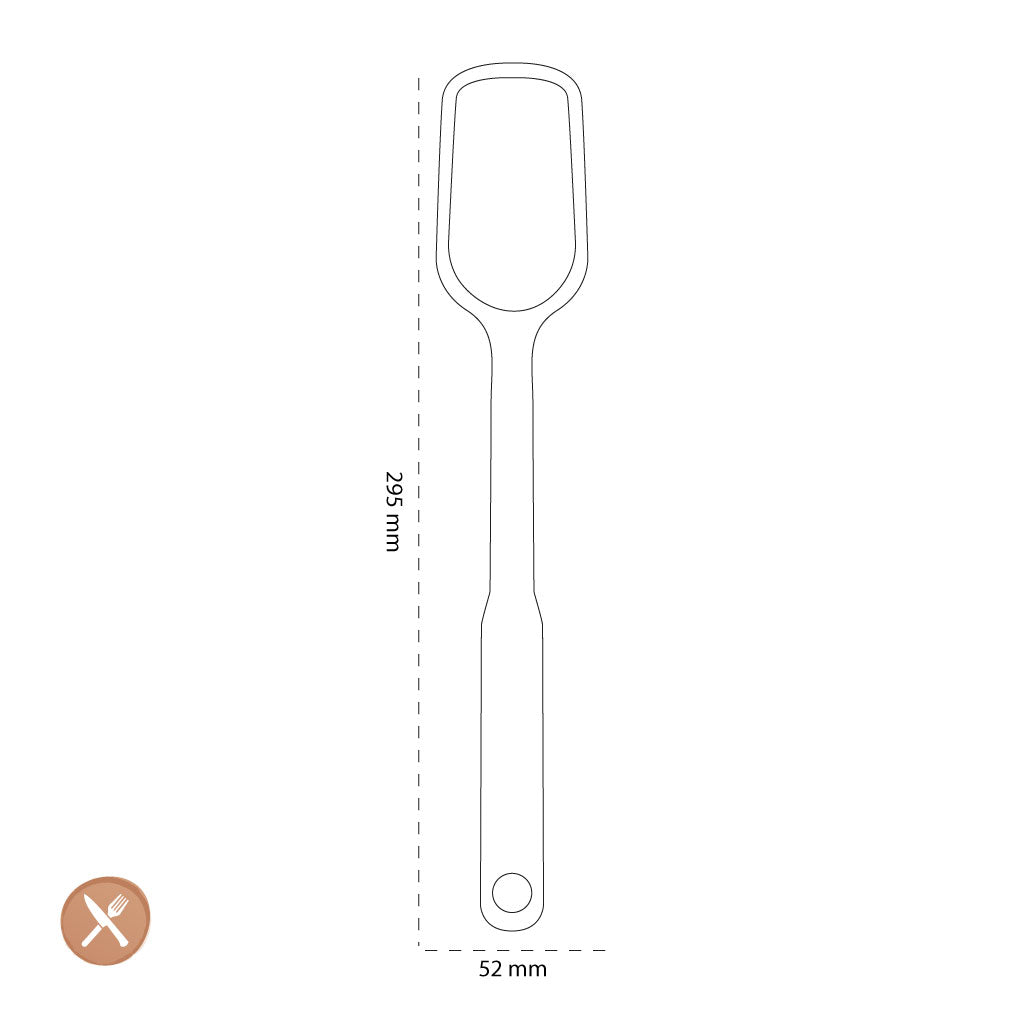 OXO - Silicone spoon/pan scraper, red