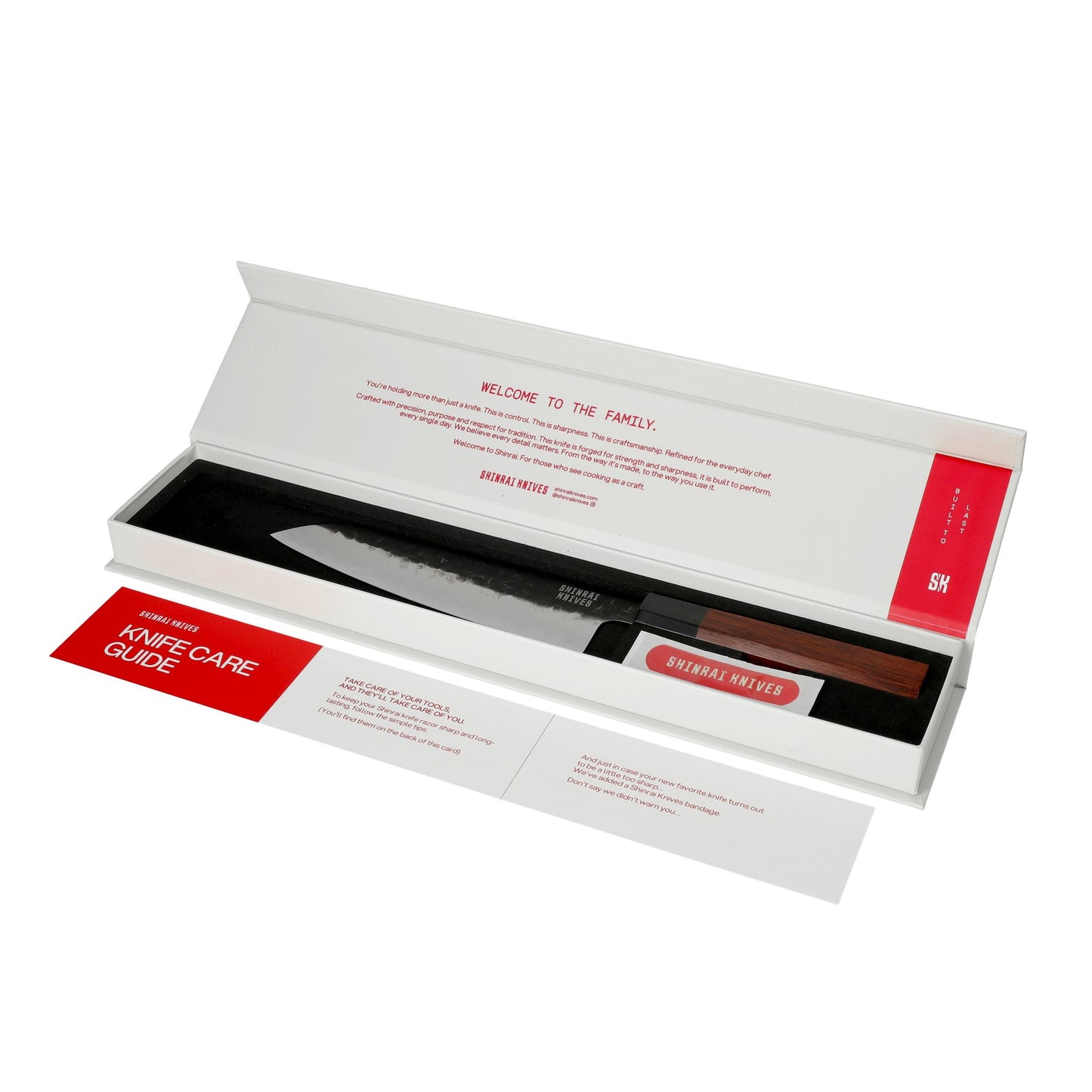 Shinrai Japon - Couteau Kurayami Damas Santoku 18 cm