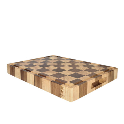 Shinrai Japan - Chess Cutting Board Acacia Wood - 40 x 30 x 4.5 cm