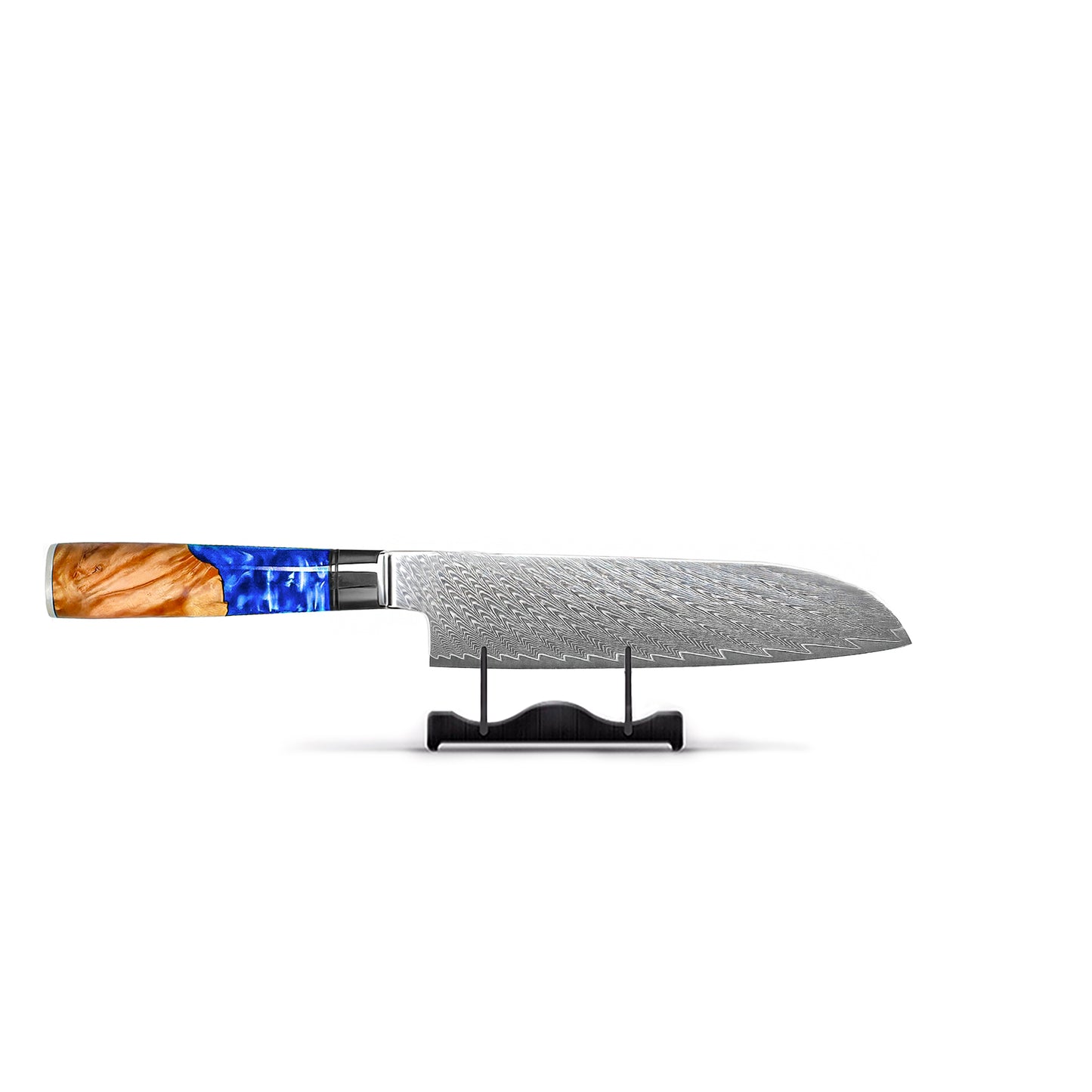Shinrai Knives - Epoxy Sapphire 6-piece Damascus Knife Set
