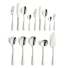Amefa - Baguettte 60-delige Bestekset 6 Personen Hoogglans - Zilverkleurig Bestekset Amefa 