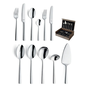 Amefa - Moderno Coffret de couverts 78 pièces pour 12 personnes, finition brillante, dans un coffret de luxe