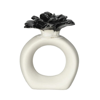 BYON - Rond de serviette Nénuphar - Ronds de serviette noirs BYON