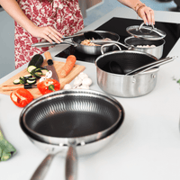 Cook & Pan - Honey RVS Pannenset 9-delig Pannenset Cook & Pan 