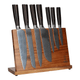 Damascus Print 7-piece Knife Set + Magnetic Knife Block Single Sided