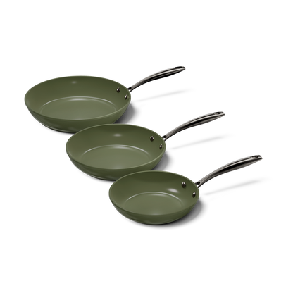 Cook & Pan Dark Olive Koekenpannenset 3-delig