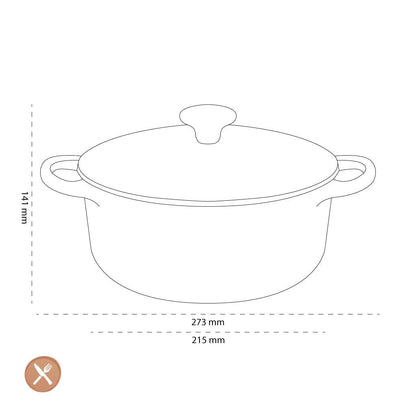 Le Creuset - Braadpan Signature rond Kersenrood 20cm 2,4l Le Creuset 