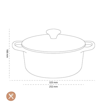 Le Creuset - Braadpan Signature rond Oranjerood 24cm 4,2l Le Creuset 