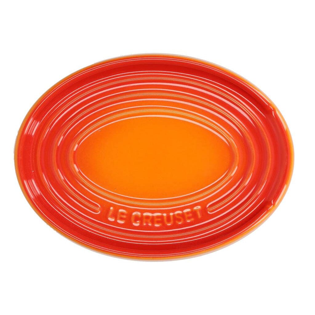 Le Creuset - Lepelhouder ovaal Oranjerood 15cm Lepelhouder Le Creuset 