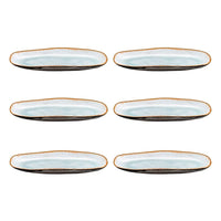 Medard de Noblat - Shadow Aqua Kleine Serveerschaal 23 x 11 cm (set van 6) Serveerschaal Medard de Noblat 