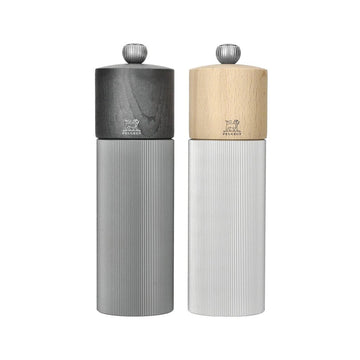 Peugeot - Line Peper- en Zoutmolen set 18 cm Carbon en Aluminium Peper- en Zoutmolen set Peugeot 