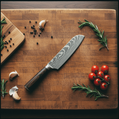 Shinrai Knives - Damascus Print 6-delige Messenset + Gratis Wildschaar Messenset Shinrai Knives 