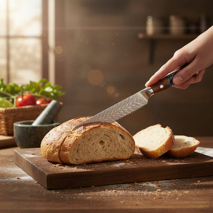 Shinrai Knives - Eclipse Series Damascus Broodmes 20 cm Broodmes Shinrai Knives 