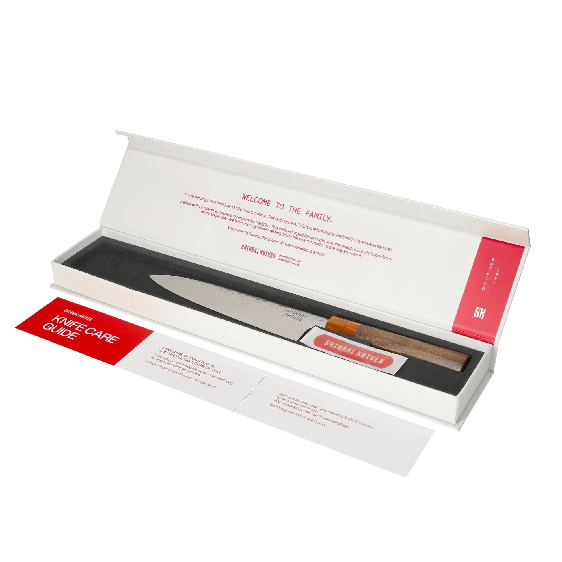 Couteaux Shinrai - Ensemble 3 pièces Damas exclusif Kigami - Couteau de chef + Santoku + Couteau d'office Ensemble de couteaux Shinrai Knives