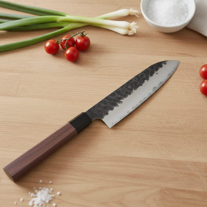 Shinrai Knives - Kurayami Damascus Santokumes 18 cm Santokumes Shinrai Knives 