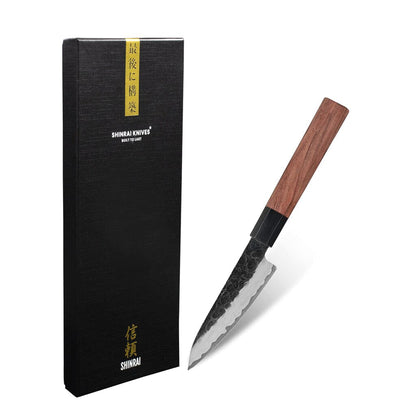 Shinrai Knives - Kurayami Damascus Schilmes 9 cm Schilmes Shinrai Knives 