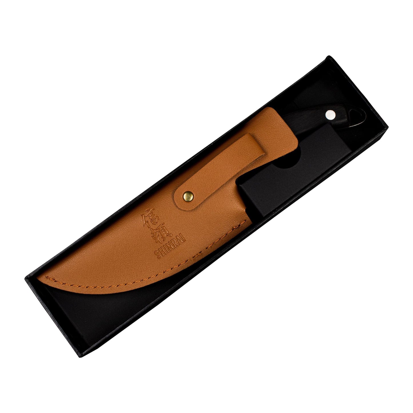 Shinrai Knives - RVS Gladiator Koksmes met holster - Zwart Outdoor koksmes Shinrai Knives 