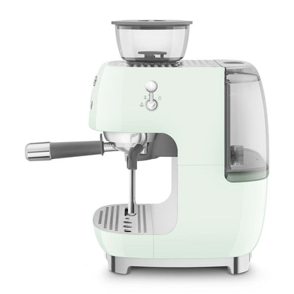 Smeg - Espressomachine | Watergroen | Jaren 50 | Handmatige espressomachine met geïntegreerde bonenmaler Handmatige Espressomachine Smeg 