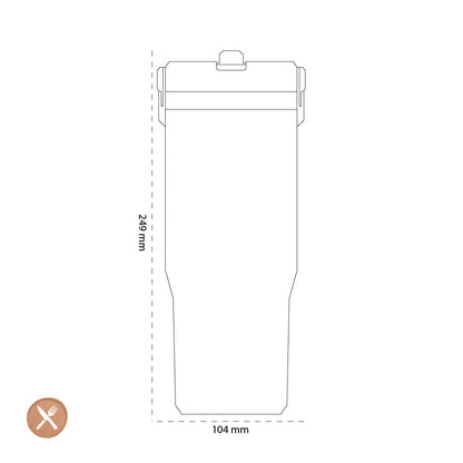 Stanley - De IceFlow™ Flip Straw Beker 0,89L Azure Thermosfles Stanley 