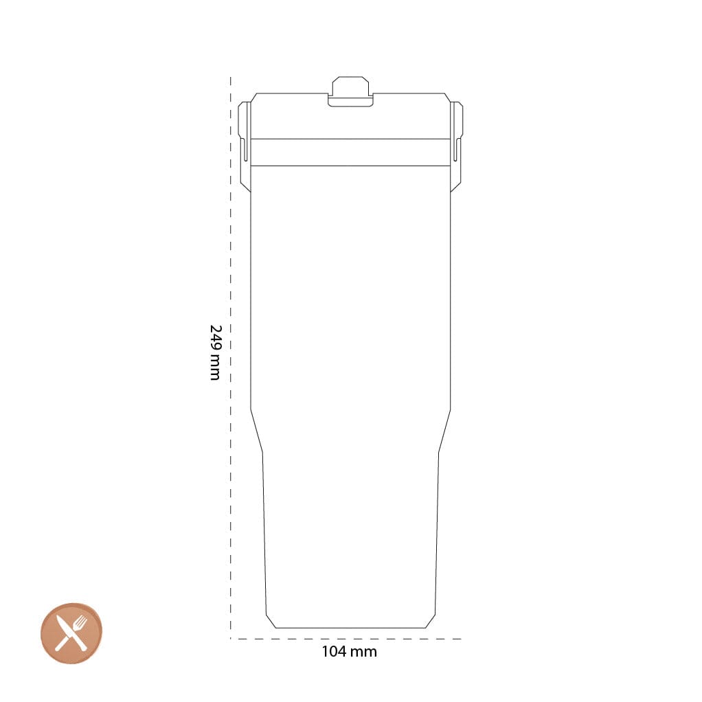 Stanley - De IceFlow™ Flip Straw Beker 0,89L Citron Thermosfles Stanley 