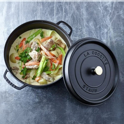 Staub - Ronde cocotte 28 cm - zwart Staub 