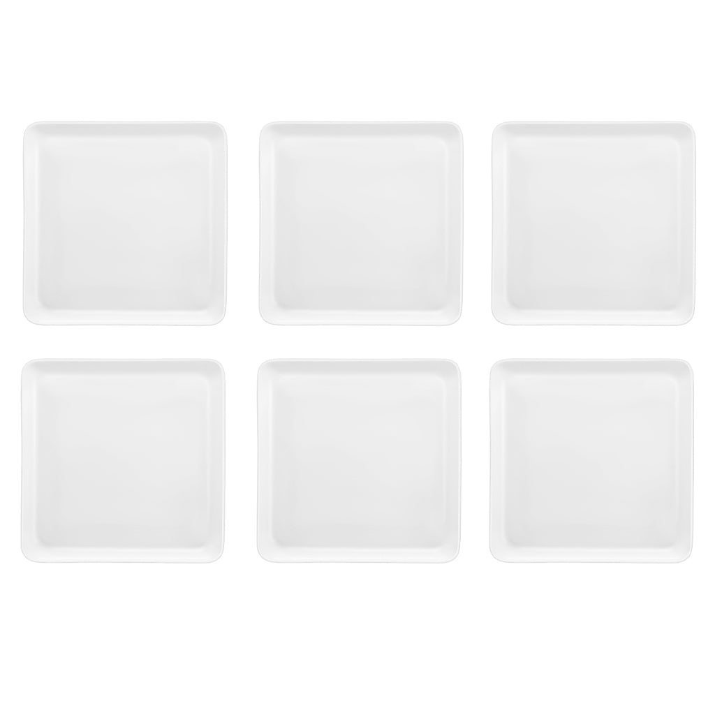 Medard de Noblat - Yaka White Square Dinner Plate 25.5x25.5 cm (set of 6)