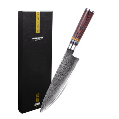 Micarta Jewels Serie - Koksmes 20 cm Keukenmessen Shinrai Japan 